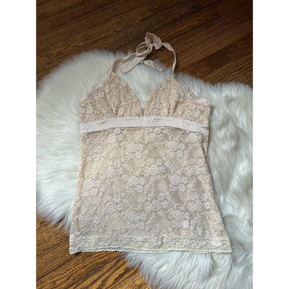 Rare Vintage Y2K Forever 21 Beaded Lace Silk Tank Top - Picture 5 of 7